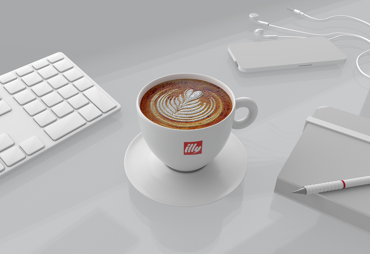large version of Illy coffee illustration